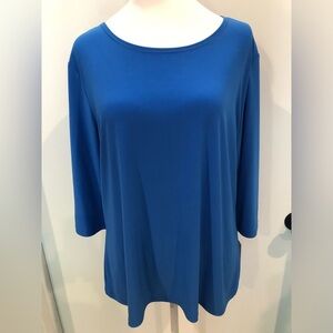 Clara Sun Woo Royal Blue A Line Scooped-Neck Tunic XL; with Tag; Never Worn